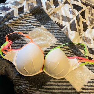 Victoria secret neon bikini top, white/green/pink/orange